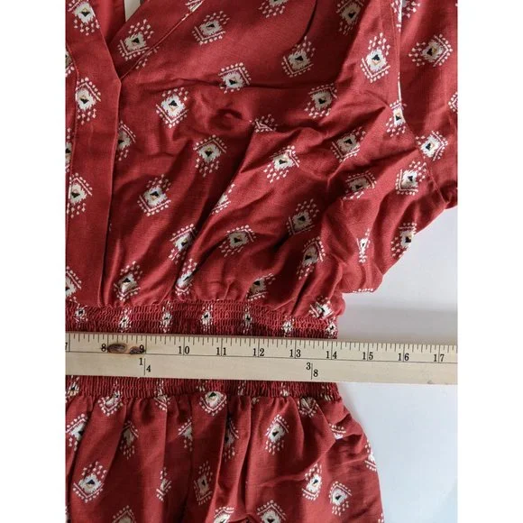 NWT Anthropologie Felipa Maxi Dress M Smocked Red - Picture 12 of 12